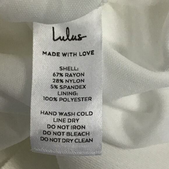 LULU'S S White How Much I Care Ivory Off-the-Shoulder Midi Dress NEW B27 - Picture 9 of 9